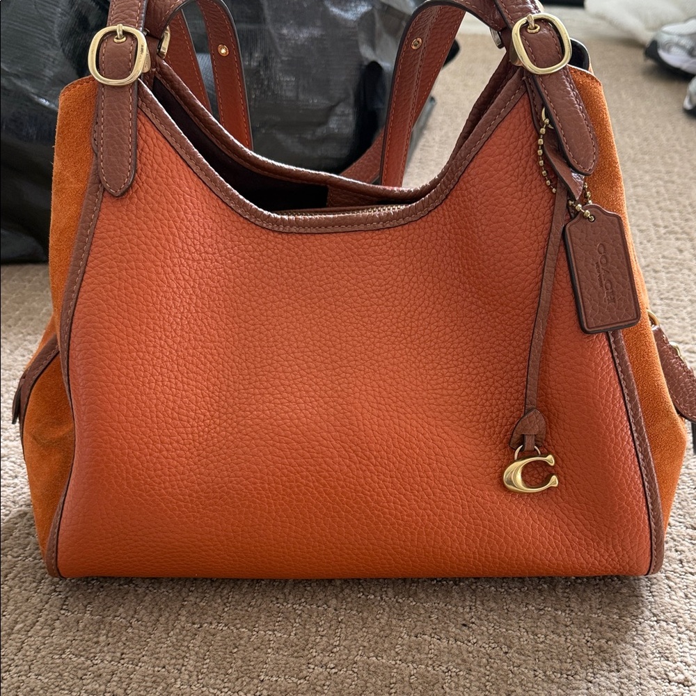 Coach Burnt Orange Leather Shoulder Bag